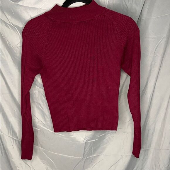 Sweaters - Women's Ribbed Red Sweater